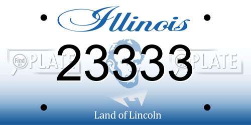 23333 Illinois License Plate