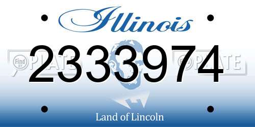2333974 Illinois License Plate
