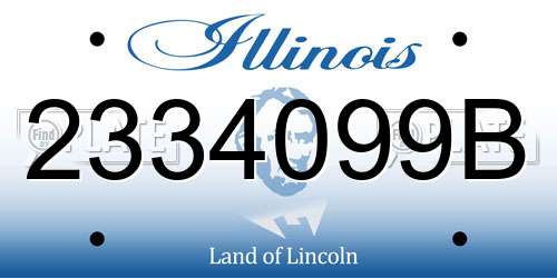 2334099B Illinois License Plate
