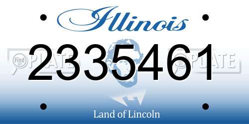 2335461 Illinois License Plate