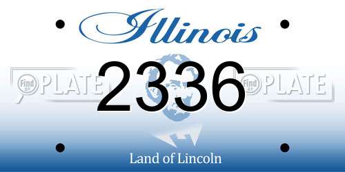2336 Illinois License Plate
