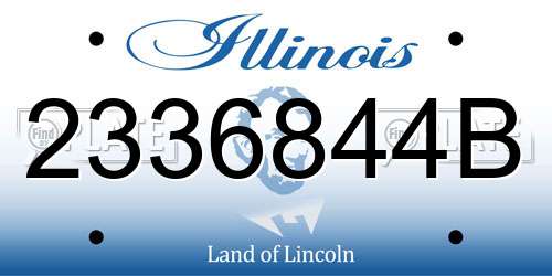 2336844B Illinois License Plate