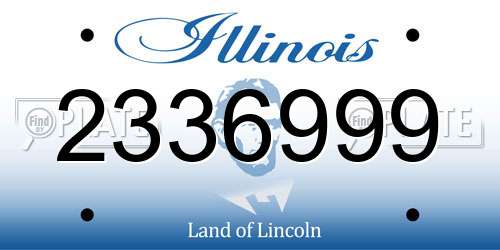 2336999 Illinois License Plate
