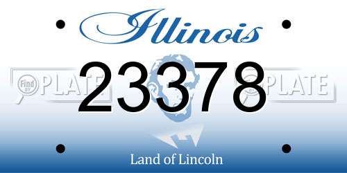 23378 Illinois License Plate