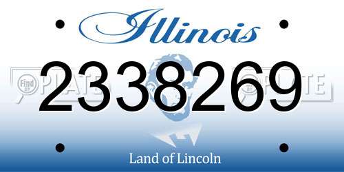 2338269 Illinois License Plate