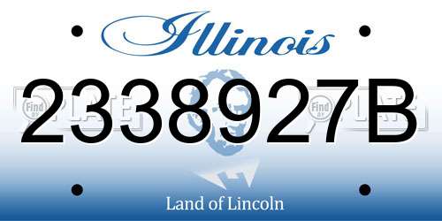 2338927B Illinois License Plate