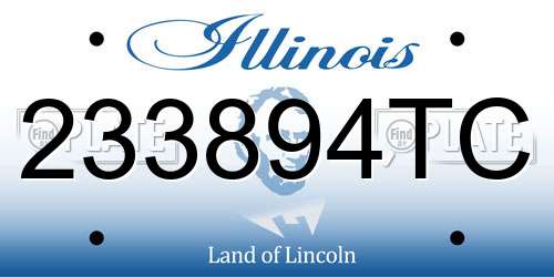 233894TC Illinois License Plate