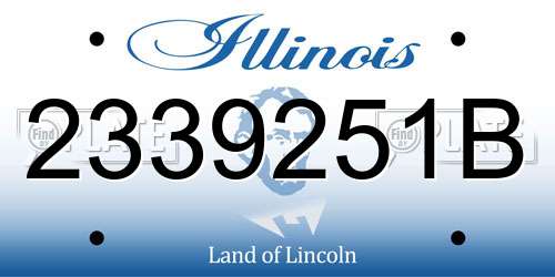 2339251B Illinois License Plate