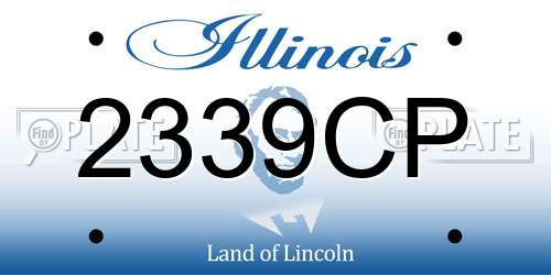 2339CP Illinois License Plate