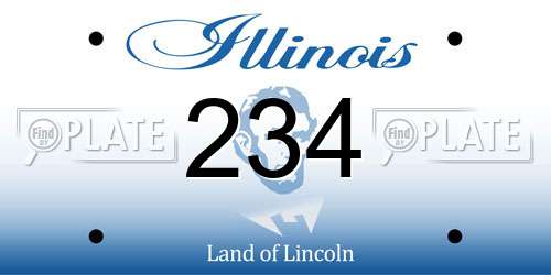 234 Illinois License Plate