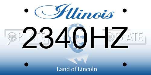 2340HZ Illinois License Plate
