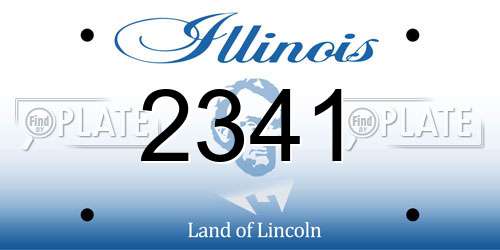 2341 Illinois License Plate