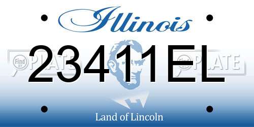 23411EL Illinois License Plate