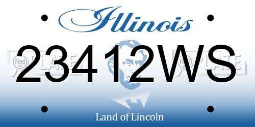 23412WS Illinois License Plate