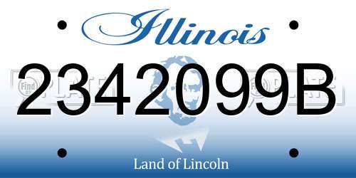 2342099B Illinois License Plate