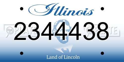 2344438 Illinois License Plate