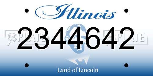 2344642 Illinois License Plate