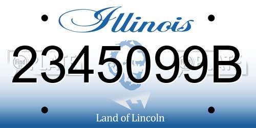 2345099B Illinois License Plate