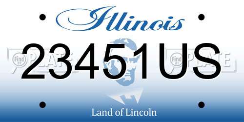 23451US Illinois License Plate