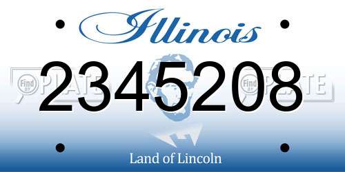 2345208 Illinois License Plate