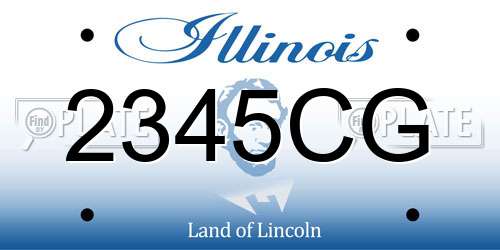 2345CG Illinois License Plate