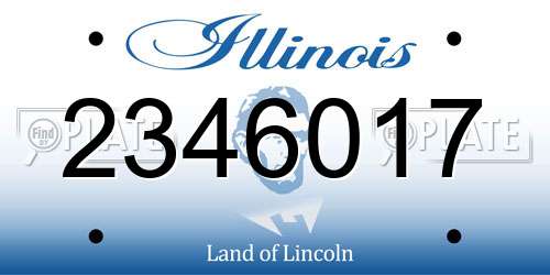 2346017 Illinois License Plate