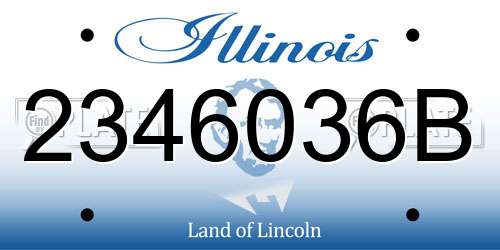 2346036B Illinois License Plate