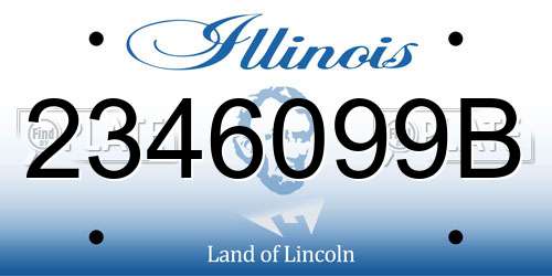 2346099B Illinois License Plate