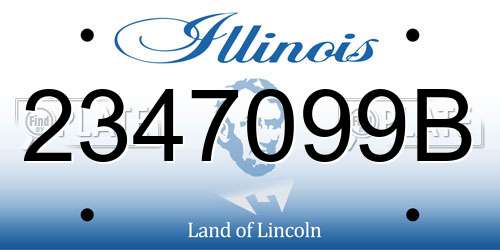 2347099B Illinois License Plate
