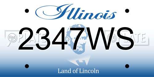 2347WS Illinois License Plate