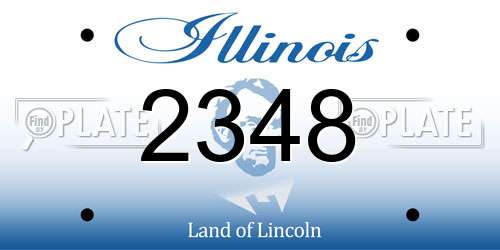 2348 Illinois License Plate
