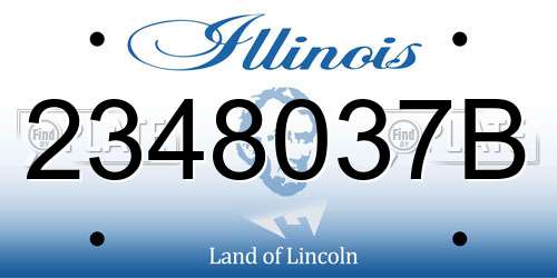 2348037B Illinois License Plate