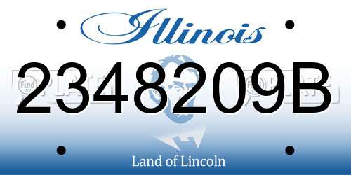 2348209B Illinois License Plate