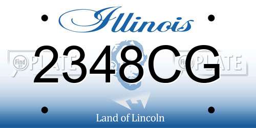 2348CG Illinois License Plate