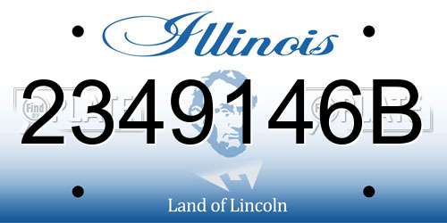 2349146B Illinois License Plate