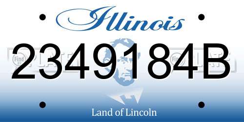 2349184B Illinois License Plate