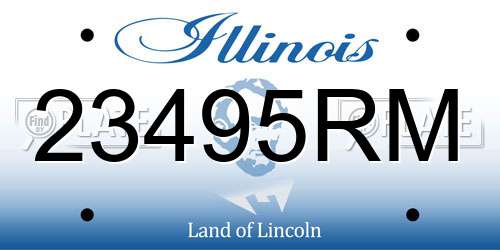 23495RM Illinois License Plate
