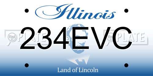 234EVC Illinois License Plate