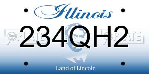 234QH2 Illinois License Plate