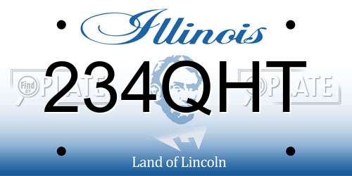 234QHT Illinois License Plate