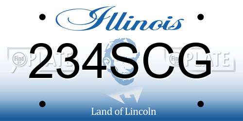 234SCG Illinois License Plate