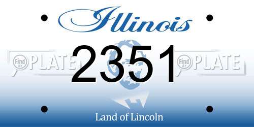 2351 Illinois License Plate