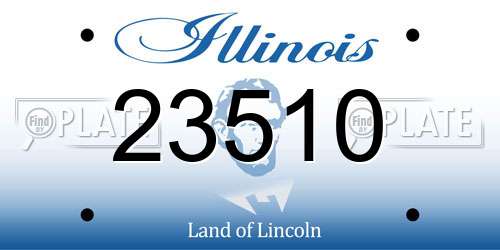 23510 Illinois License Plate