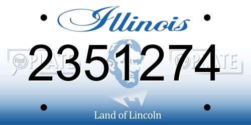 2351274 Illinois License Plate