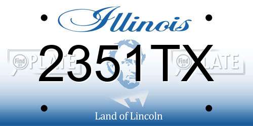 2351TX Illinois License Plate
