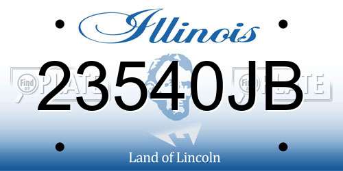 23540JB Illinois License Plate