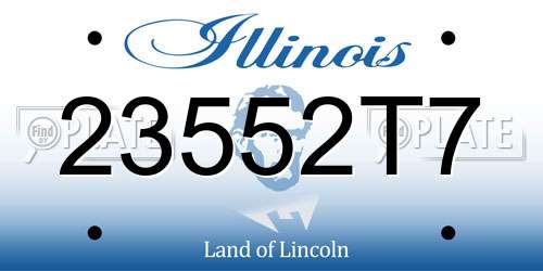 23552T7 Illinois License Plate