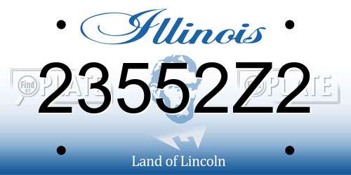23552Z2 Illinois License Plate