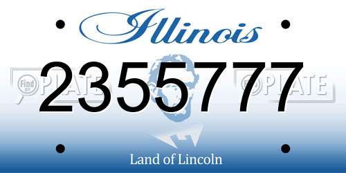 2355777 Illinois License Plate