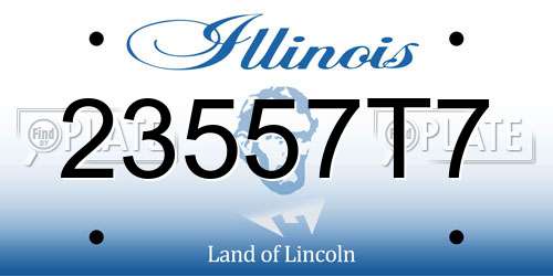 23557T7 Illinois License Plate